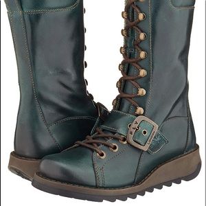 New Fly London Selu Women’s Combat Moro Boots